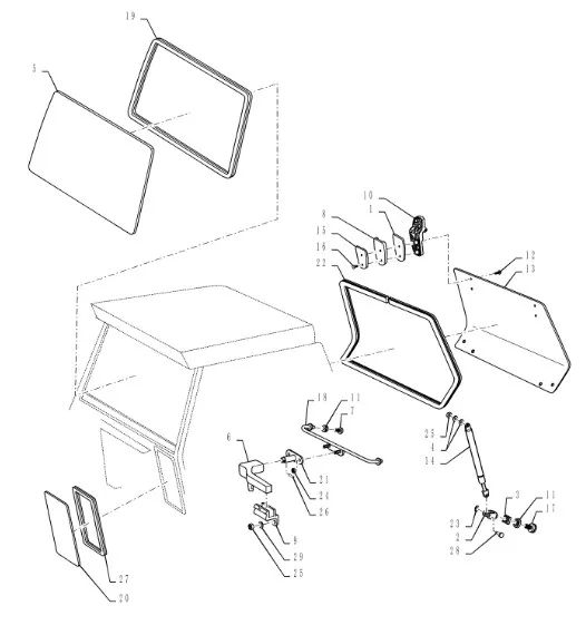 5129357 - стекло кабины
